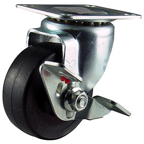 ナンシン 汎用キャスター 自在φ65ゴム車輪 ストッパー付き STC-65 EM S-1