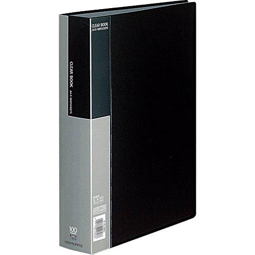 コクヨ ファイル クリアファイル 固定式 黒 A4縦 100枚 ラ-B100D