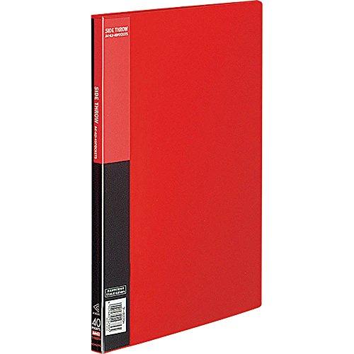 コクヨ ファイル クリアファイル ベーシック 固定式 サイドスロー A4 40ポケット 赤 ラ-B2...