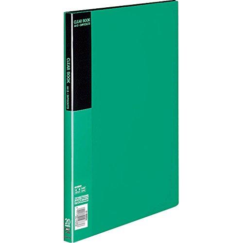 コクヨ ファイル クリアファイル ベーシック A4 20ポケット 緑 ラ-B20G