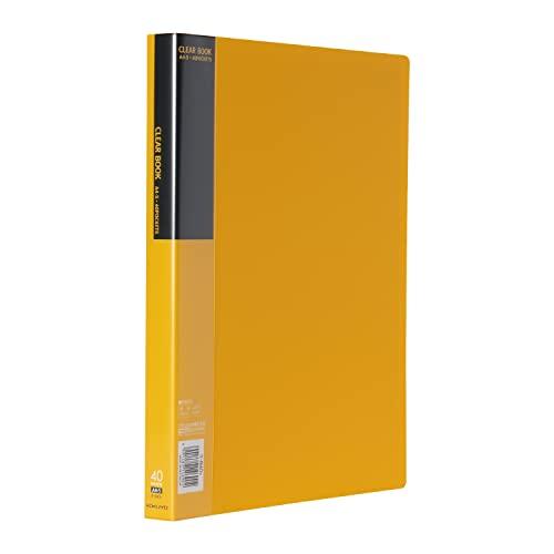 コクヨ ファイル クリアファイル ベーシック A4 40ポケット 黄 ラ-B40Y