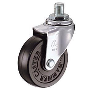 ハンマー ねじ式自在キャスター ゴム車 420A−R 65mm