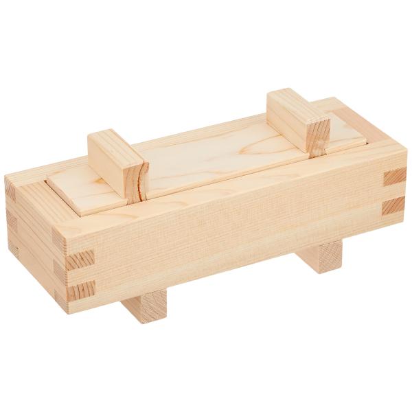 遠藤商事 TKG 押し寿司型 切目なし 材質:ヒノキ 幅×奥行×深さ(内寸mm)168×45×42 ...
