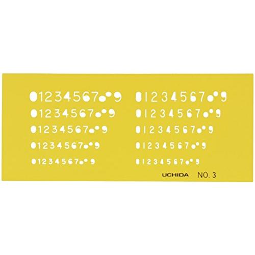 ウチダ テンプレート No.3 数字定規 1-843-1003
