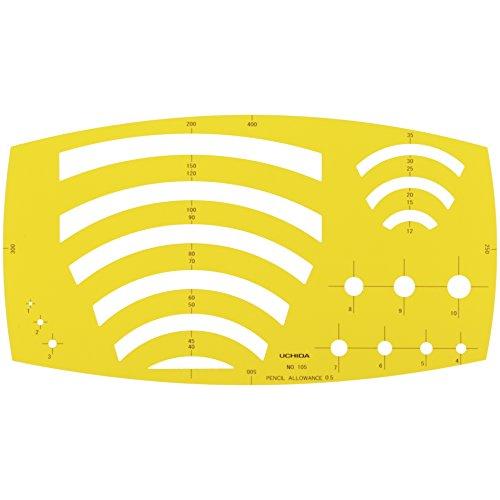 ウチダ テンプレート No.105 円周定規 1-843-0105