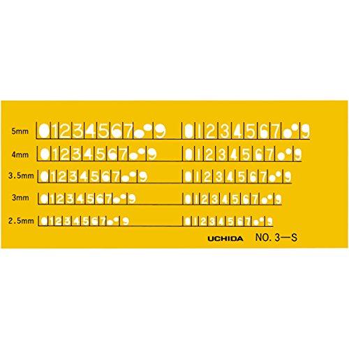 ウチダ テンプレート No.3-S 数字定規 1-843-1013
