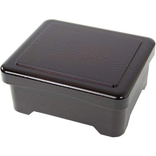 福井クラフト 重箱 日本製 耐熱 木目丼重 溜内朱 3-635-2