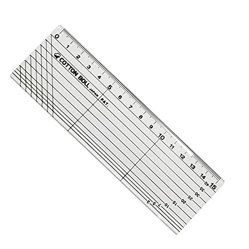 金亀糸業 キルティングスケール 15cm 黒 LH430102-1