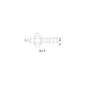 アネスト岩田 継ぎ手 エアー用 ホースG1/4 (蝶ナット) ×8.7mm竹の子 AJ-4