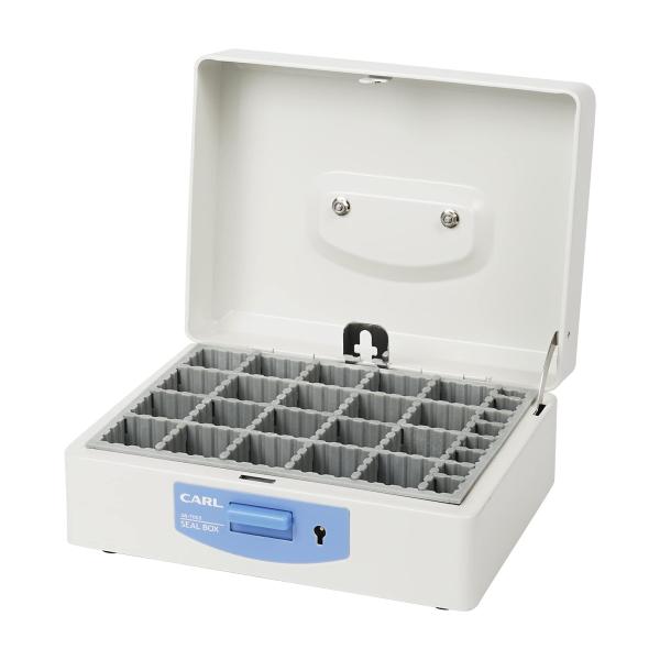 カール事務器 印鑑ケース スチール印箱 中 科目印収納数 80個 SB-7003