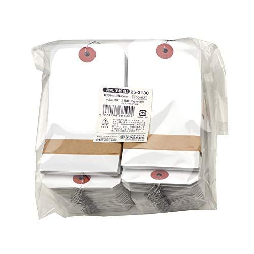 タカ印 タグ 入荷札 25-3130 白無地 大 200枚