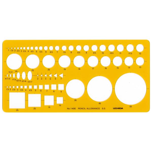 ウチダ テンプレート No.140E 建築士・受験者用定規 012-0014