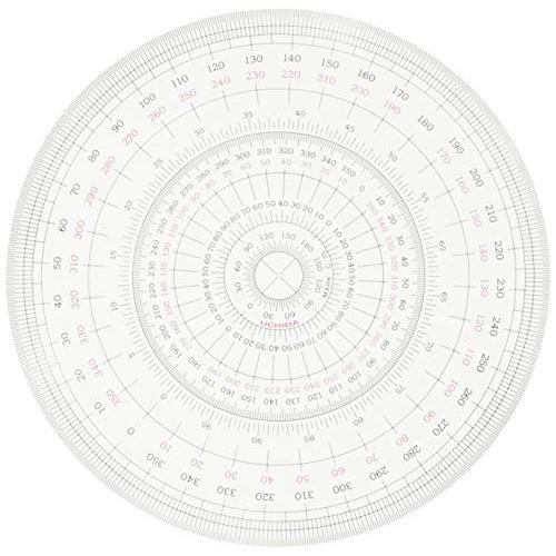 ウチダ 全円分度器 15cm 1-822-0001