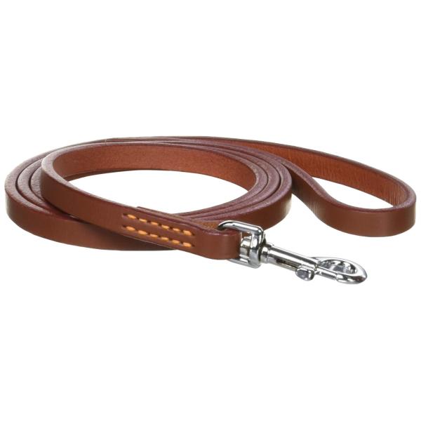 ONS 油入引皮ドイツナメシ #12 茶 (中型犬) [犬用リード]