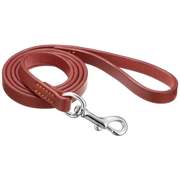 ONS 油入引皮ドイツナメシ #18 茶 (大型犬) [犬用リード]