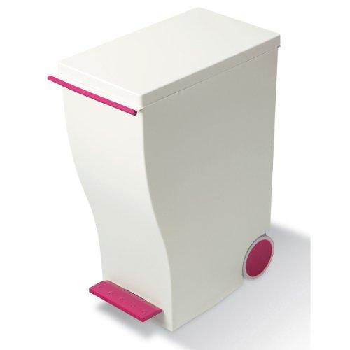 I'mD (アイムディ) Kcud クード スリムペダル#30 (キャスター付ダストビン) ピンク ...