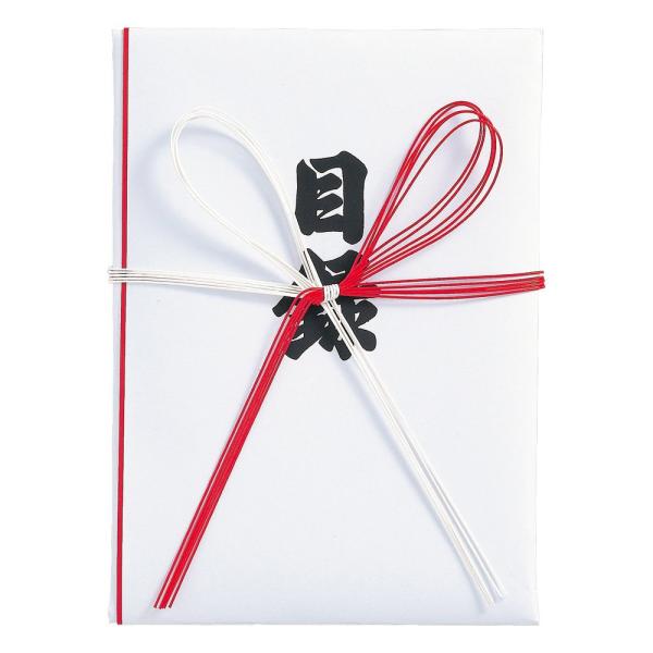 マルアイ 祝儀袋 角目録 紅白花結 字入 型なし 1冊 モクロク-4