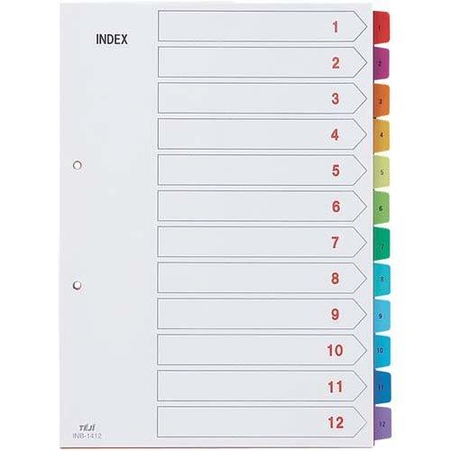テージー カラーインデックスＰＰＡ４ １２色１２山番号付５組