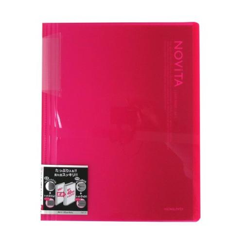 コクヨ ファイル クリアファイル ノビータ 固定式 A4 20ポケット ピンク ラ-N20P