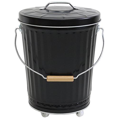 渡辺金属工業 灰入れバケツ HBKM22黒キャスター付