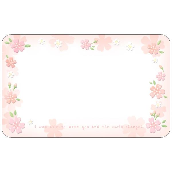 ササガワ タカ印 メッセージ カード 16-881 ファンタジー チェリーピンク 100枚