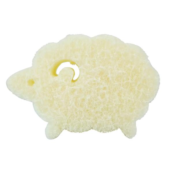 オーエ キッチン スポンジ 白 ひつじ 約縦7.3×横11×高さ3.5cm cf モコモコやさしく ...