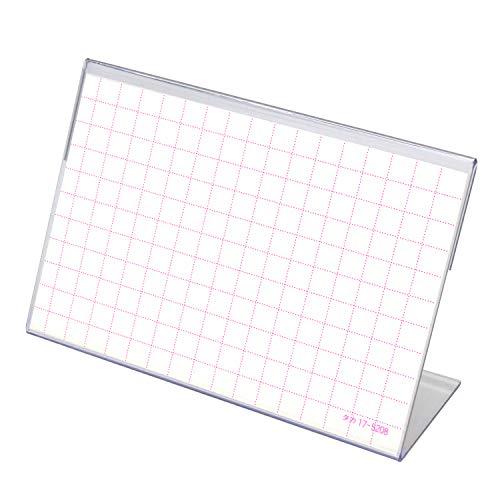 ササガワ(Sasagawa) タカ印 ポップ スタンド カード立 L型 34-3220 透明 58×...