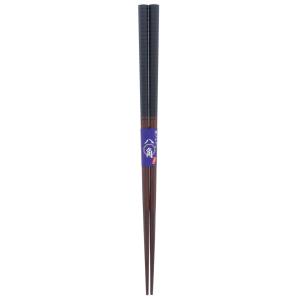 イシダ 日本製 箸 八角 ライン 木製 (天然木) 漆 先角 23cm 黒