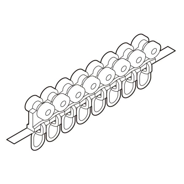 TOSO カーテンレール エリート用部品 静音ランナー 8個連結