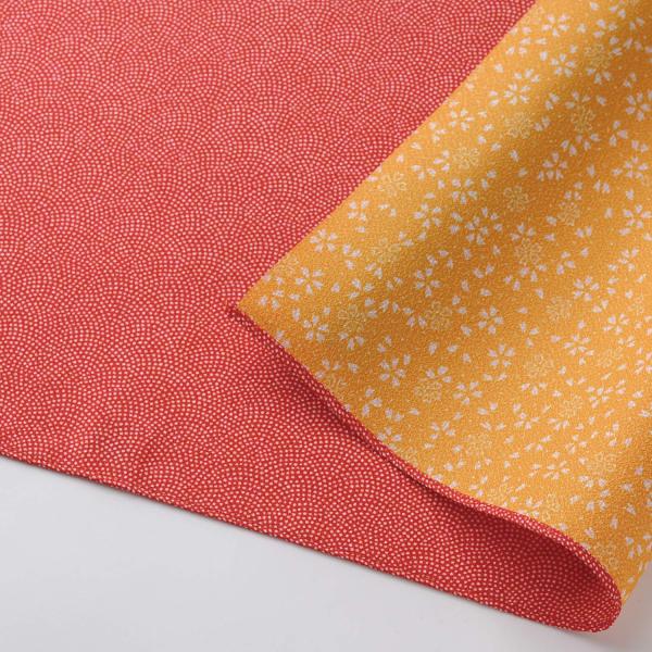 むす美 風呂敷 ふろしき 大判 90cm 両面 リバーシブル 鮫 アカ/キ 日本製 10170-30...