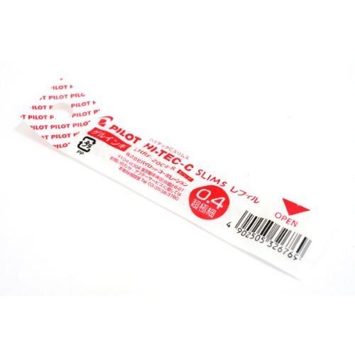 パイロット ハイテックＣ ＬＨレフィル 0.4mm レッド LHRF-20C4-R 10本