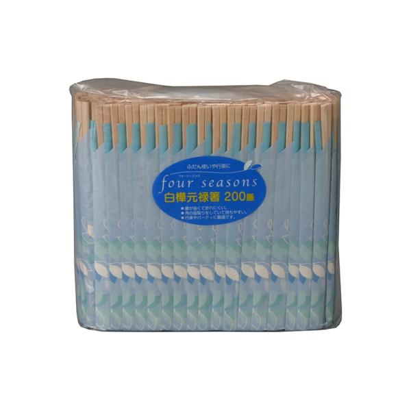 大和物産 割りばし ナチュラル 20cm フォーシーズン 白樺 元禄箸 箸袋入り 200膳入