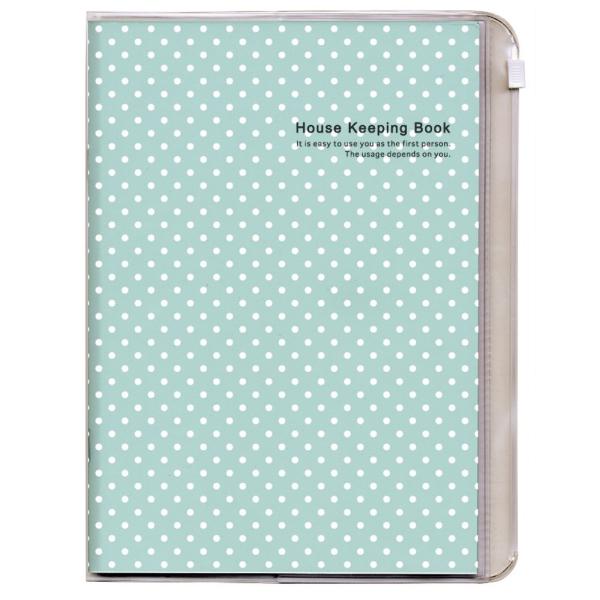 キュービックス 家計簿 かんたん家計簿 ドット グリーン 200740-10