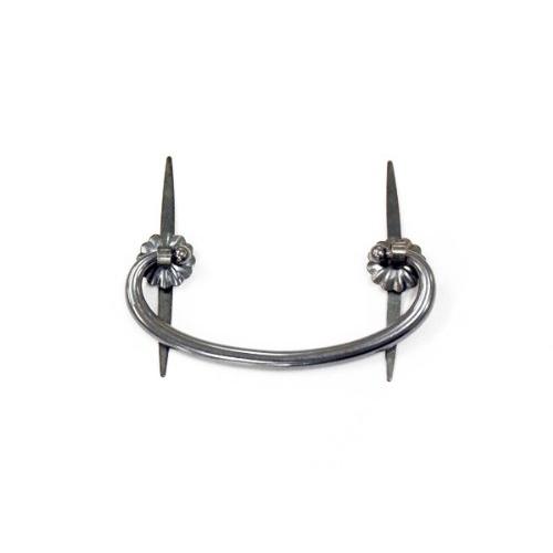 ハイロジック 和風タンス取手 菊座丸かん 62mm銀 T-203