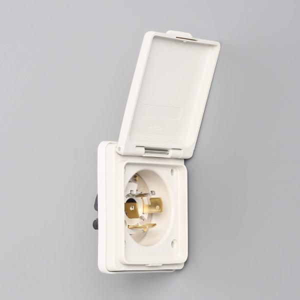 アメリカン電機 防水形フランジインレット 引掛形 白色 4225NW