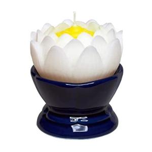 仏具のマルエス(Maruesu) 蓮の花ろうそくシリーズ 単品 ホワイト｜goodzero