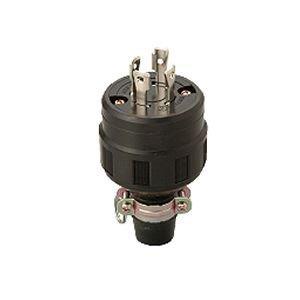 明工社 600V 接地3P 30A 引掛ゴムプラグ (L17-30P 準拠) MH2581