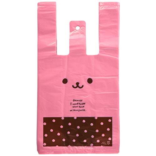 ヘッズ手提げ袋 レジ袋 うさこ-S (100枚) ピンク US-S