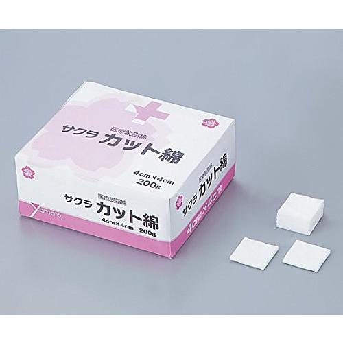 大和工場 サクラ カット綿 4cm×4cm 200g(約640枚)