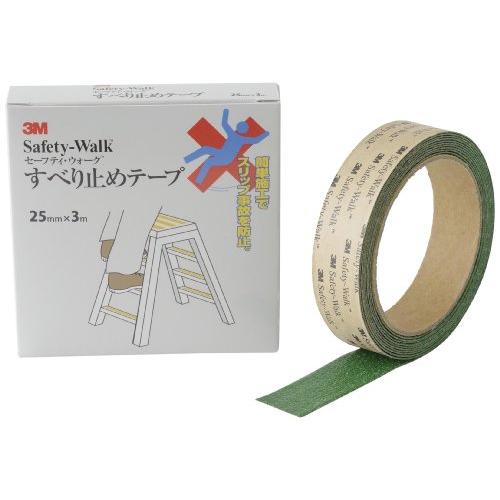 3M 滑り止めテープ 転倒防止 平面 凹凸面 屋内外 セーフティ・ウォーク タイプA 緑 幅25mm...