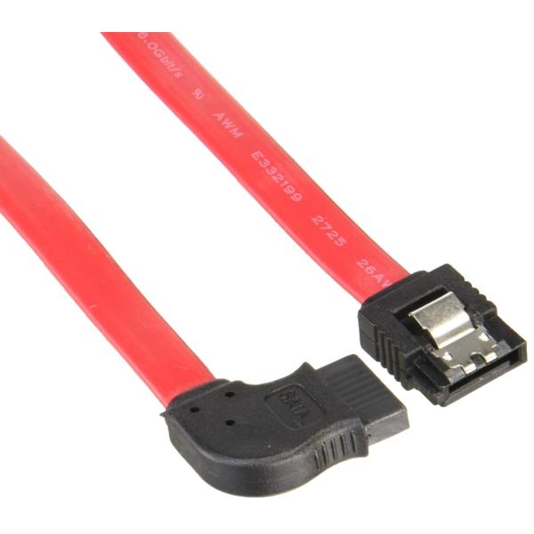 変換名人 SATA2(3Gbps対応)ケーブル I - 右L ロック付 50cm SATA-CA50...