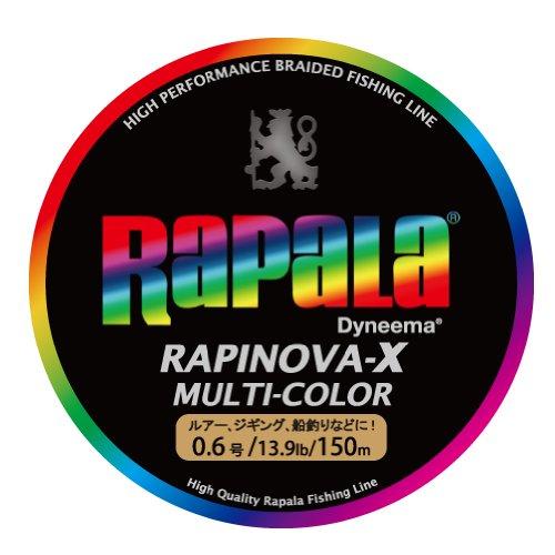 Rapala(ラパラ) PEライン ラピノヴァX マルチカラー 150m 0.6号 13.9lb 4...