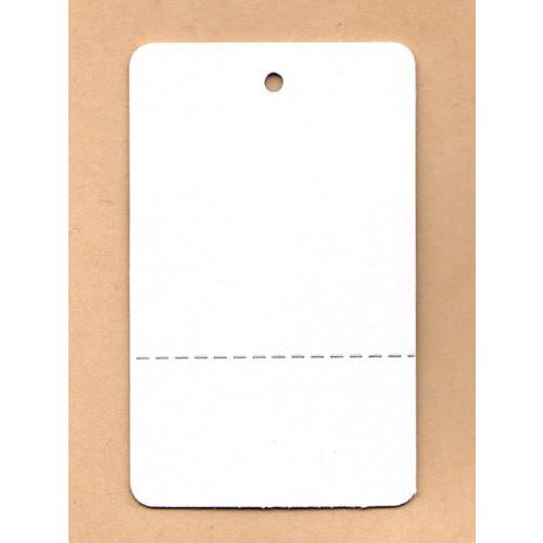 白無地タグ（値札）6341M（37×60mm・ミシン目入り・糸無）/1,000枚