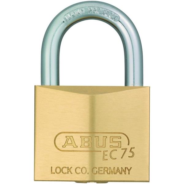 ABUS 真鍮南京錠 EC75/40 KA ディンプルシリンダー 同番