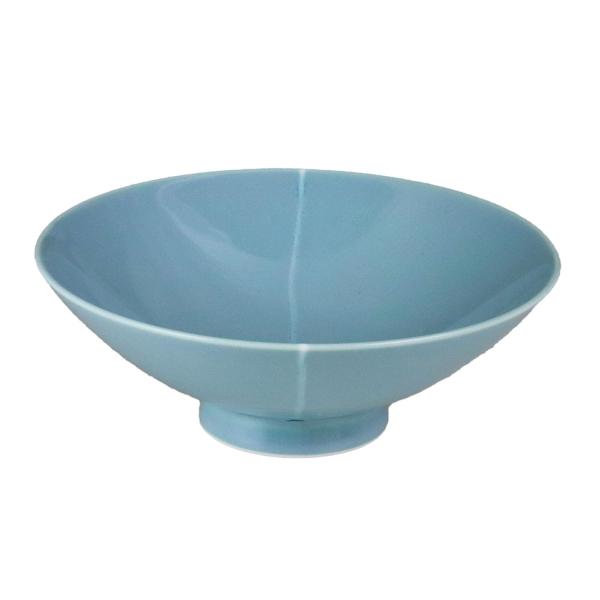 白山陶器(Hakusan Porcelain) 平茶わん 青 (約)φ15×5.3cm C-17 森...