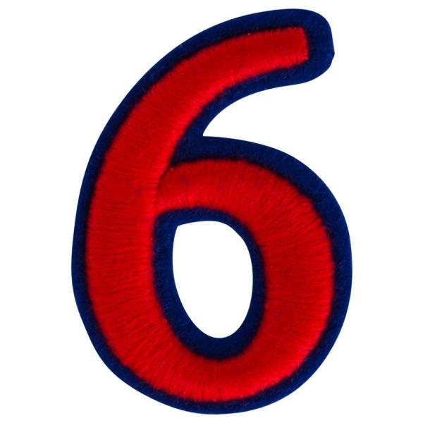 ミノダ 3Dアイロンワッペン 数字6 P50I5790