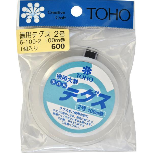 TOHO テグス 太さ約0.23mm×約100m巻 2号 スキ 6-100-2