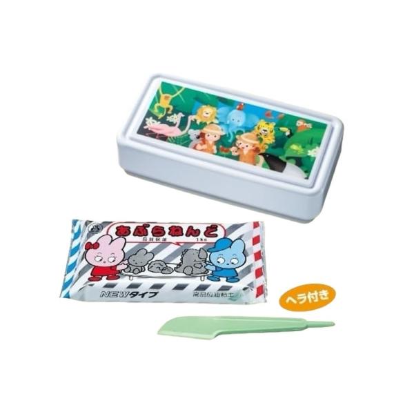 昭和教材 油粘土パールグレー ケース入り(1kg) 森のともだち