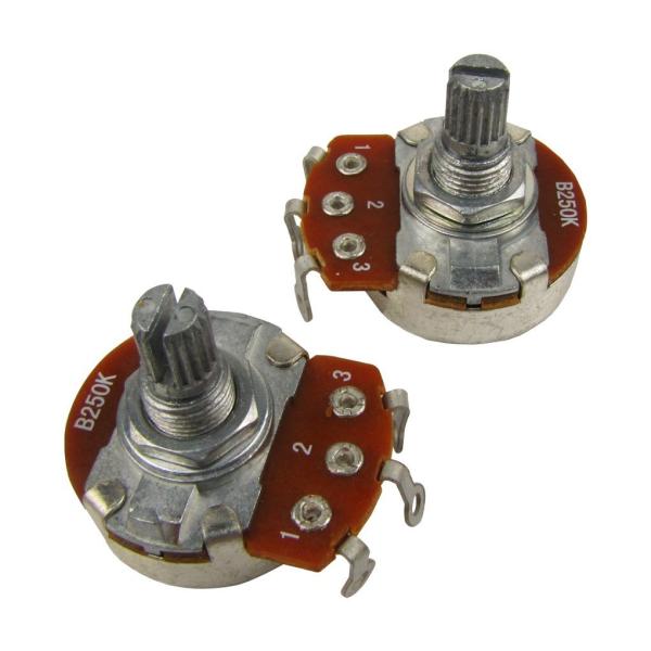 Musiclily 15mm ミリサイズ ギターポット 250kΩ Bカーブ(2個入)