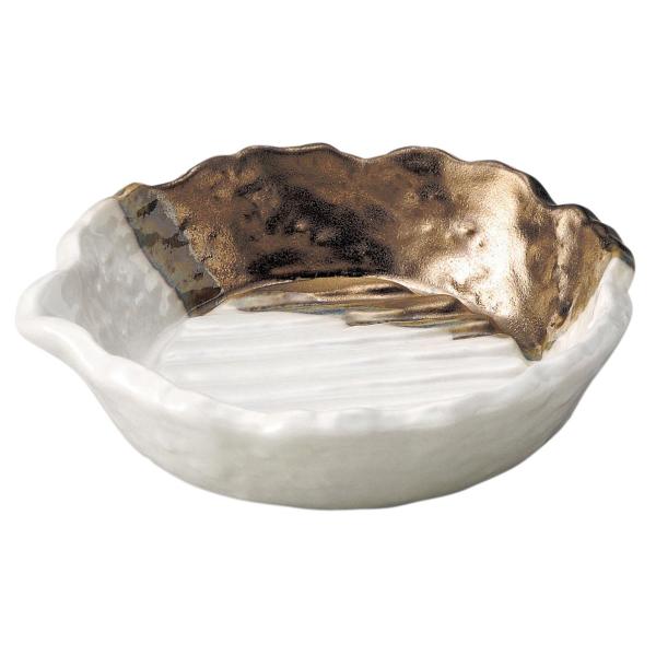 三陶(Santo) 萬古焼 水切り 冷奴鉢 ておこし掛分け金彩 14128